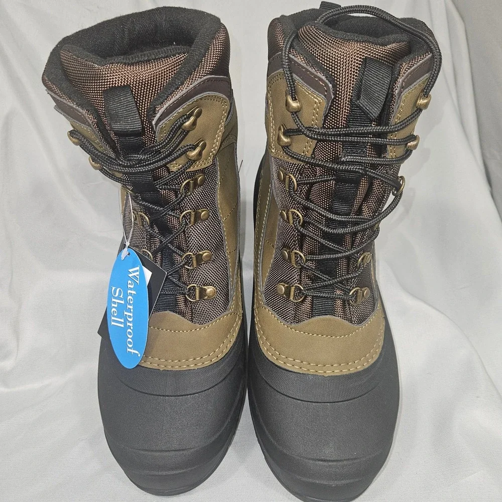 Weatherproof Blake Mens 11 Olive Brown Waterproof 3M Thinsulate Winter Boots NEW